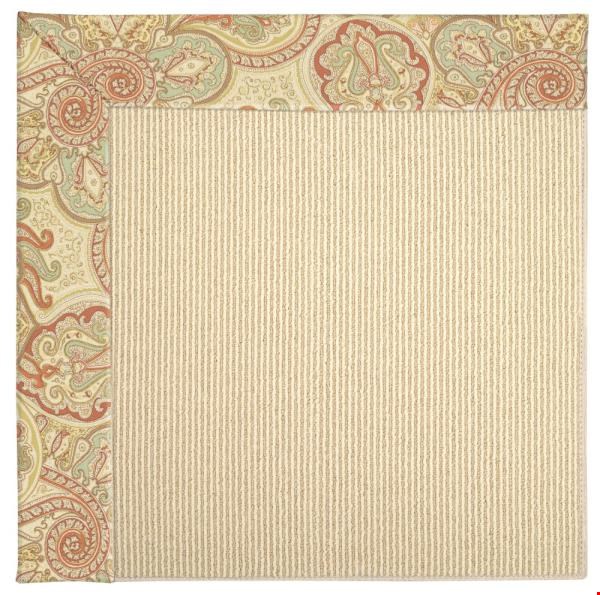 Capel Rugs Creative Concepts Beach Sisal - Paddock Shawl Persimmon (810) Octagon 4' x 4' Area Rug