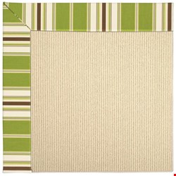 Capel Rugs Creative Concepts Beach Sisal - Tux Stripe Green (214) Octagon 10' x 10' Area Rug