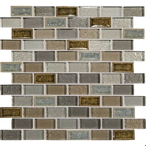 Daltile Crystal Shores Brick Joint Mosaic 12" x 12" : Sapphire Lagoon CS95 21BJMS1P