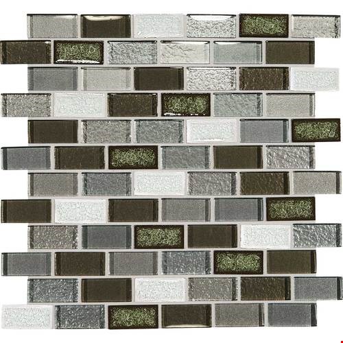 Daltile Crystal Shores Brick Joint Mosaic 12" x 12" : Emerald Isle CS96 21BJMS1P