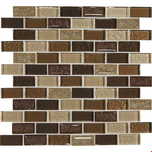 Daltile Crystal Shores Brick Joint Mosaic 12" x 12" : Copper Coast CS97 21BJMS1P