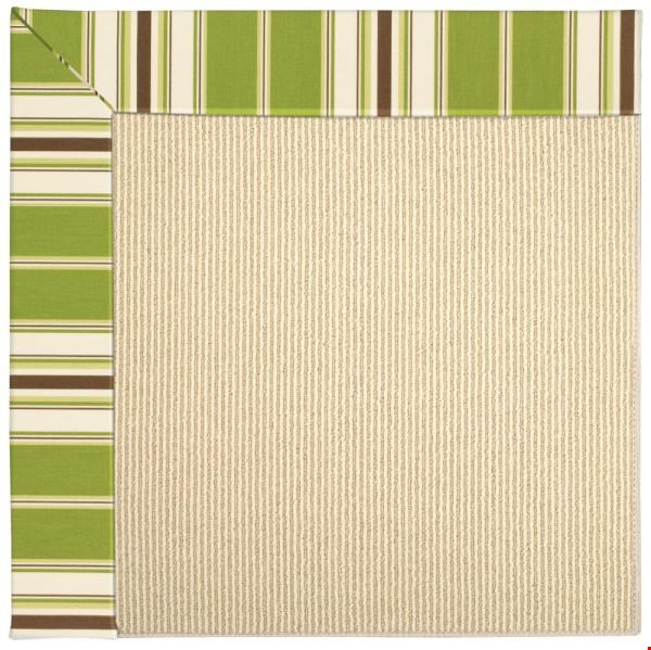 Capel Rugs Creative Concepts Beach Sisal - Tux Stripe Green (214) Rectangle 4' x 4' Area Rug