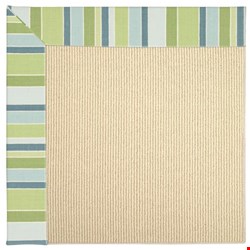 Capel Rugs Creative Concepts Beach Sisal - Capri Stripe Breeze (430) Rectangle 6' x 6' Area Rug