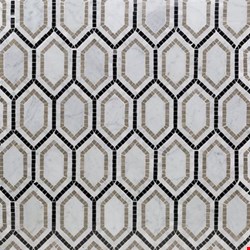 Soho New Era: White Carrara Long Hexagon with Lagos NERACARLAGBL 