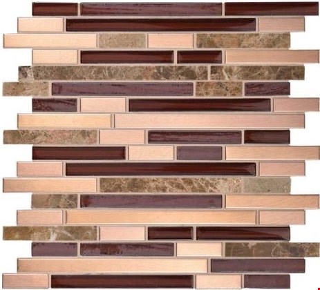 Daltile Endeavors Glass Mosaic 12" x 12" : Tambura F15758RANDMS1P