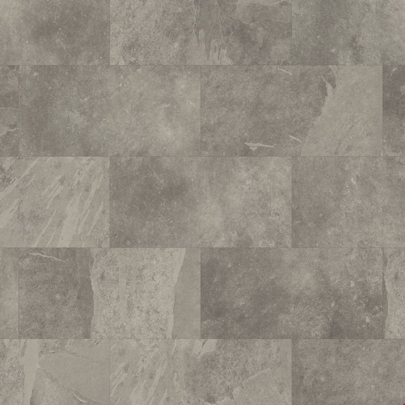 Karndean Knight Tile Rigid Core: Grey Riven Slate Luxury Vinyl Plank SCB-ST16-G