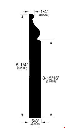 Princeton Primed Wall Base - 94" Long