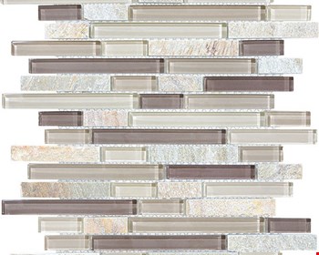 Bliss Glass Stone Linear Mosaic