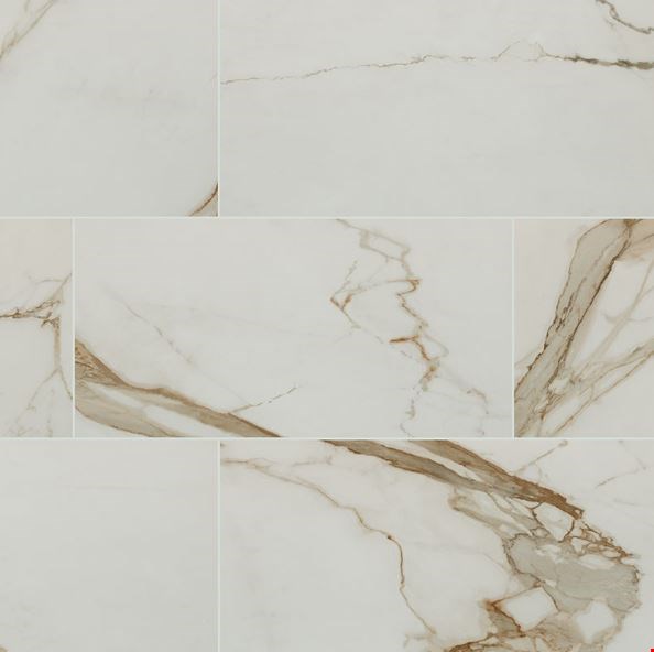 MS International Regallo: Calacatta Marbella 12" x 24" Polished Porcelain Tile NREGCALMAR1224P