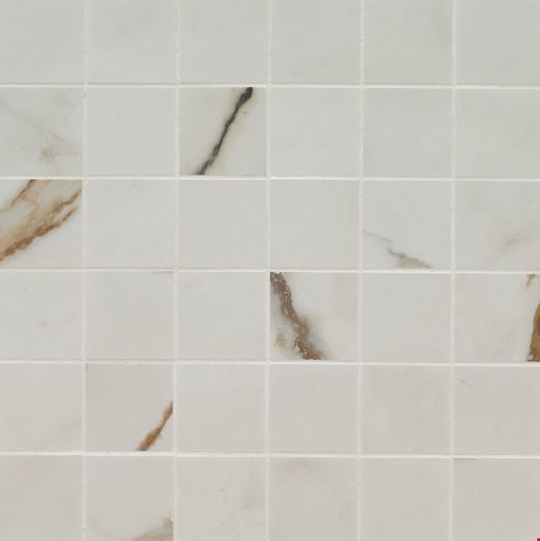 MS International Regallo: Calacatta Marbella 2" x 2" Matte Mosaic NREGCALMAR2X2
