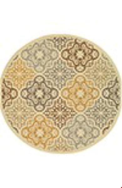 Oriental Weavers Bali Ivory (B4904W240RDST) Round 7'10" x 7'10" Area Rug