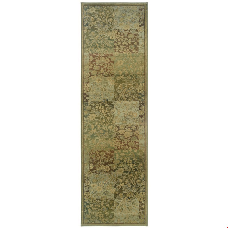 Oriental Weavers Generations Green (G3435Y080285ST) Runner 2'7" x 9'1" Area Rug