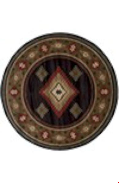 Oriental Weavers Hudson Black (H087G1235RDST) Round 7'8" x 7'8" Area Rug