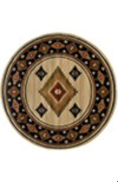 Oriental Weavers Hudson Beige (H087I1235RDST) Round 7'8" x 7'8" Area Rug