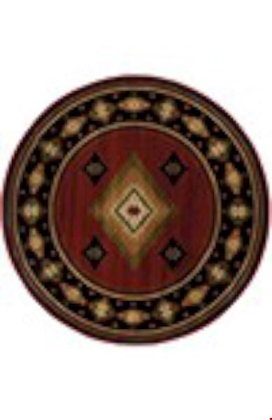Oriental Weavers Hudson Red (H087K1235RDST) Round 7'8" x 7'8" Area Rug