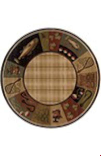 Oriental Weavers Hudson Beige (H1065B235RDST) Round 7'8" x 7'8" Area Rug