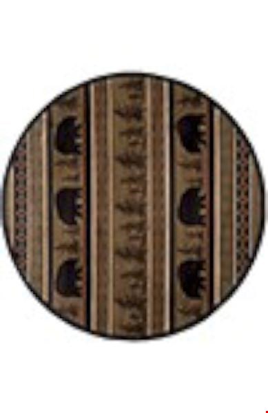 Oriental Weavers Hudson Black (H1066A235RDST) Round 7'8" x 7'8" Area Rug