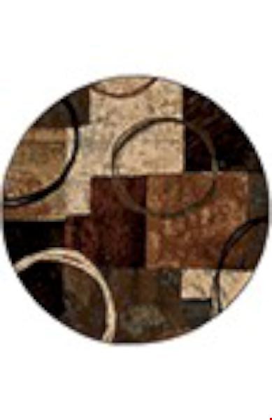 Oriental Weavers Hudson Brown (H2544B235RDST) Round 7'8" x 7'8" Area Rug