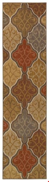 Oriental Weavers Kasbah Orange (K3832C058230ST) Runner 1'10" x 7'6" Area Rug
