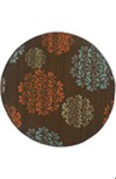 Oriental Weavers Montego Brown (M2635N240RDST) Round 7'10" x 7'10" Area Rug