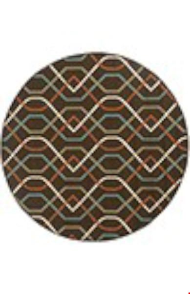 Oriental Weavers Montego Brown (M896N6240RDST) Round 7'10" x 7'10" Area Rug