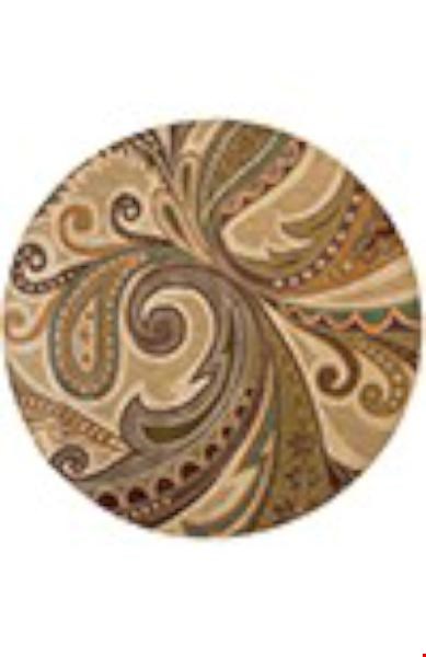 Oriental Weavers Palermo Ivory (P2926F235RDST) Round 7'8" x 7'8" Area Rug