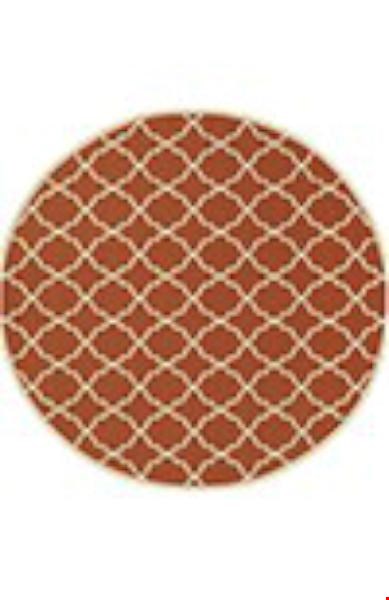 Oriental Weavers Riviera Orange (R4770D240RDST) Round 7'10" x 7'10" Area Rug