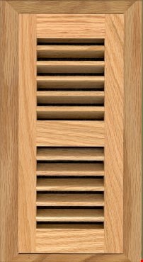 Red Oak Natural 2x10 Flush Mount Vent (with damper)
