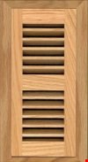 Red Oak Natural 4x12 Flush Mount Vent (with damper)