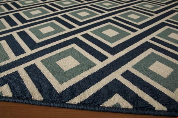 Momeni Baja (BAJA0BAJ-7BLU7AAA) Rectangle 0'8" x 7'10" Area Rug