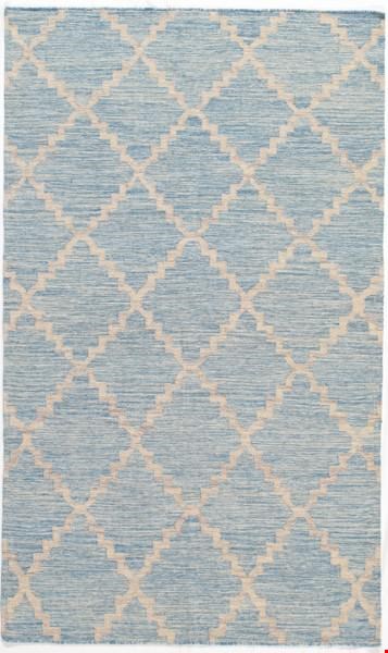 Momeni Caravan (CARAVCAR-7BLU3959) Rectangle 0'8" x 3'9" Area Rug