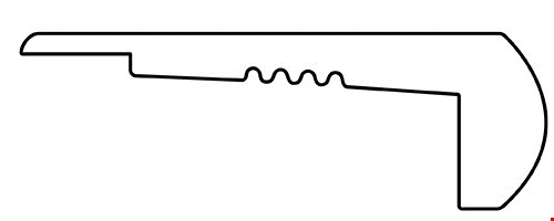 Paramount RigidCORE Keystone: Overlap Stair Nose Lunar Eclipse - 94" Long