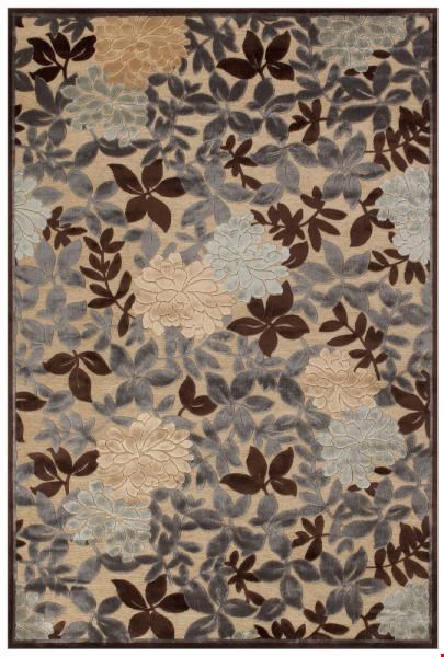 Feizy saphir 3784F Ivory/Dark Gray (5123784FIVYDGYG25) Rectangle 7'6" x 10'6" Area Rug