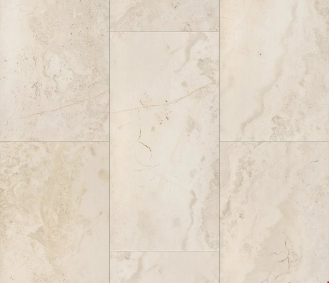 USFloors Coretec Tile: Classic Travertine Engineered Luxury Vinyl Tile with Cork Comfort VV870-12262