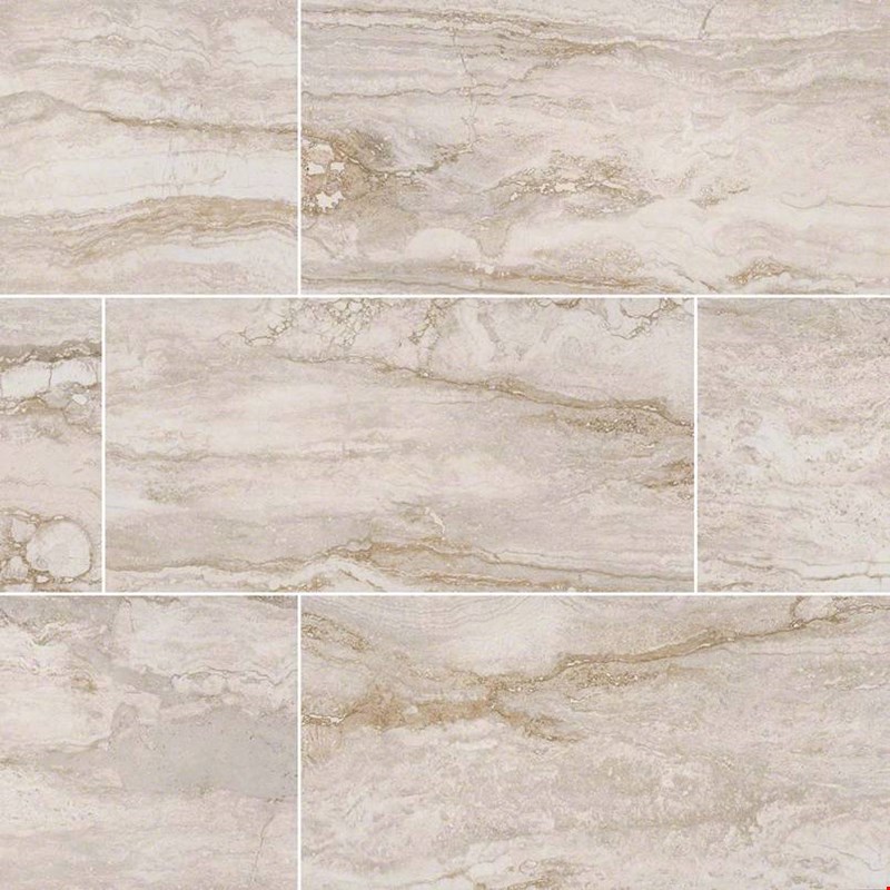 MS International Bernini Series: Bianco Polished 12" x 24" Porcelain Tile NBERBIA1224P-N