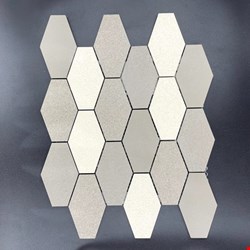 Glass Tile & Stone Presidential Porcelain Series: Elongated Hexagon Sand PE9343