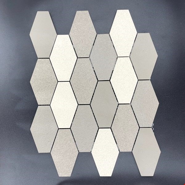 Glass Tile & Stone Presidential Porcelain Series: Elongated Hexagon Sand PE9343