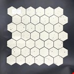 2" Hex Mixed White Terrazzo PH9800