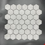 2" Hex Mixed Charcoal Terrazzo PH9850