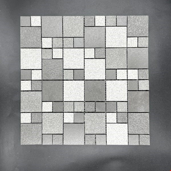 Glass Tile & Stone Presidential Porcelain Series: Modular Mixed Grey PM9232