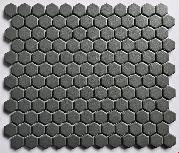 Glass Tile & Stone Nextgen: 1" Hexagon Raven Black UGP03957