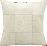 Nourison Natural Leather and Hide Alligator Print 18"x18" Pillow 798019006808