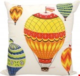 Nourison Outdoor Hot Air Balloons 20"x20" Pillow 798019026097