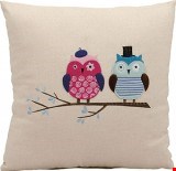 Nourison Lifestyle Mr & Mrs Owl 18"x18" Pillow 798019016975