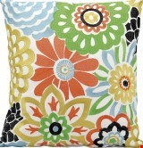 Nourison Outdoor Gold Flower 18"x18" Pillow 798019017132
