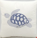 Nourison Outdoor Sea Turtle 18"x18" Pillow 798019020064