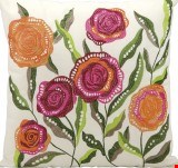 Nourison Outdoor Embroidered Flowers 18"x18" Pillow 798019015282