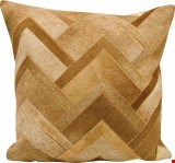 Nourison Natural Leather and Hide Arrowhead Chevron 20"x20" Pillow 798019022709