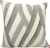 Nourison Natural Leather and Hide Wavy Stripes 20"x20" Pillow 798019032296