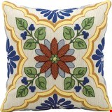 Nourison Kathy Ireland Pillow Yellow Border 18